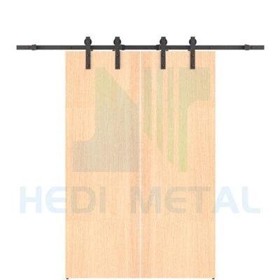 Set di binari per porta da fienile doppia